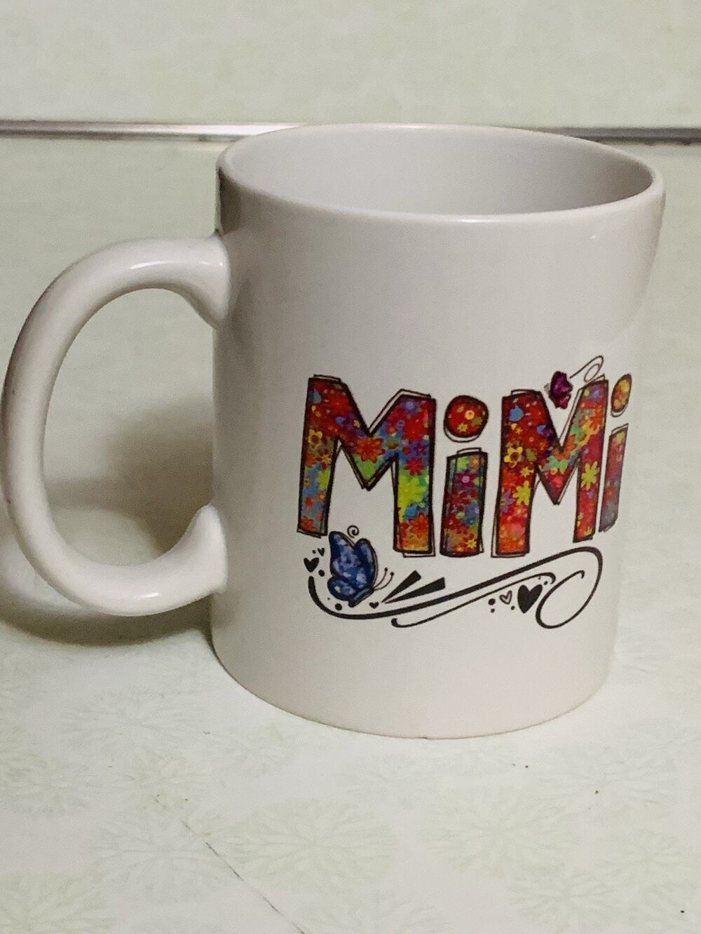 Ignytiger White Ceramic Vibrant Colors MIMI Mug With Floral Pattern